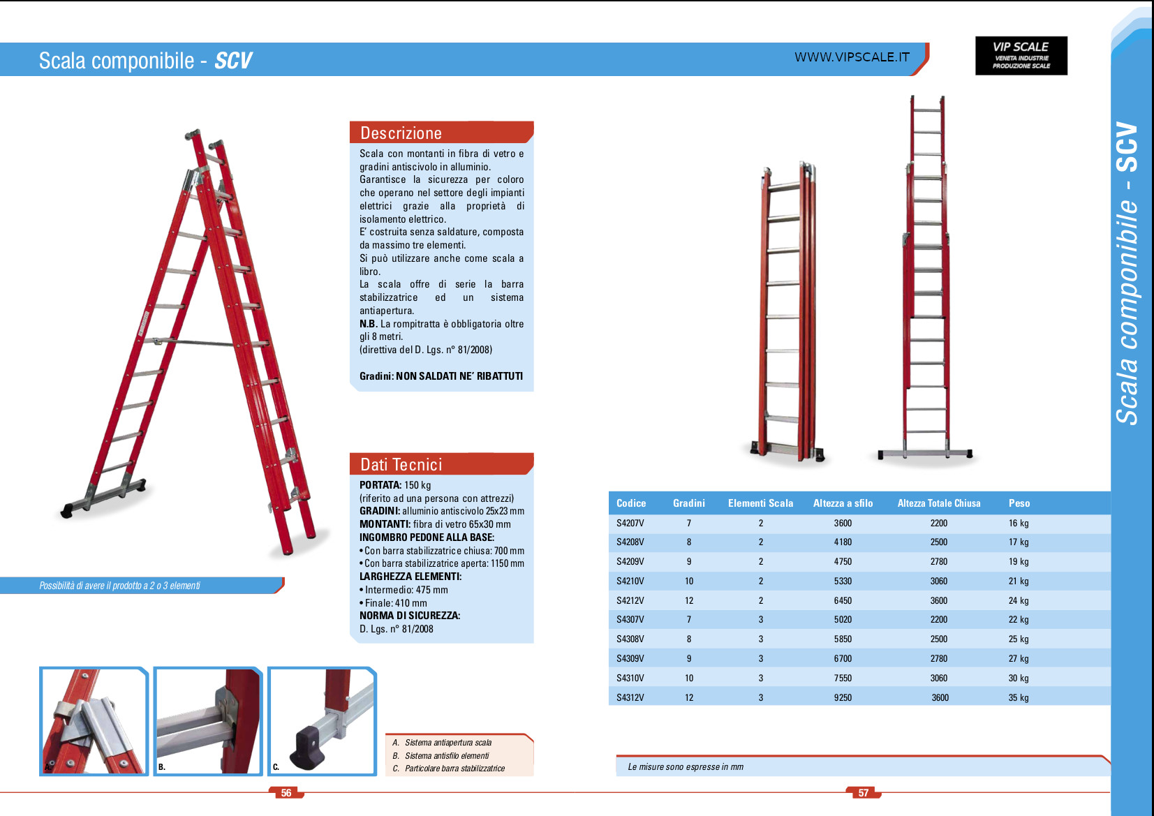 Scala componibile -SCV-3x12 gradini - immagine 3