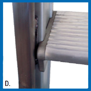 Scala in alluminio d'appoggio semplice F11 - immagine 6