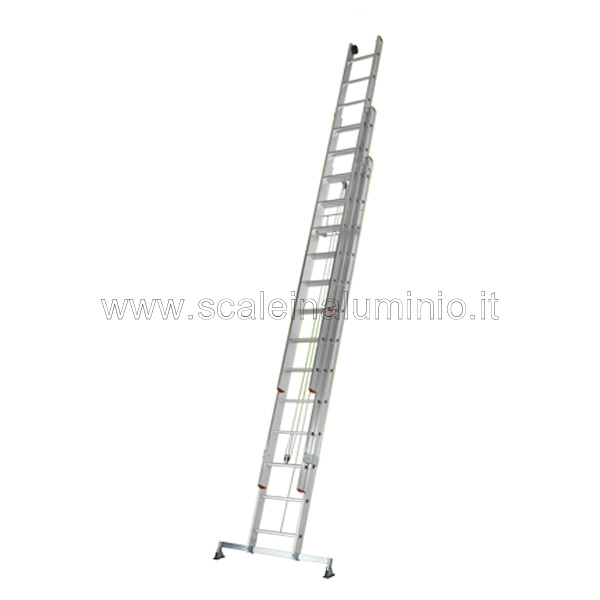 Scala in alluminio con fune a tre elementi -VF 12+12+12 gradini